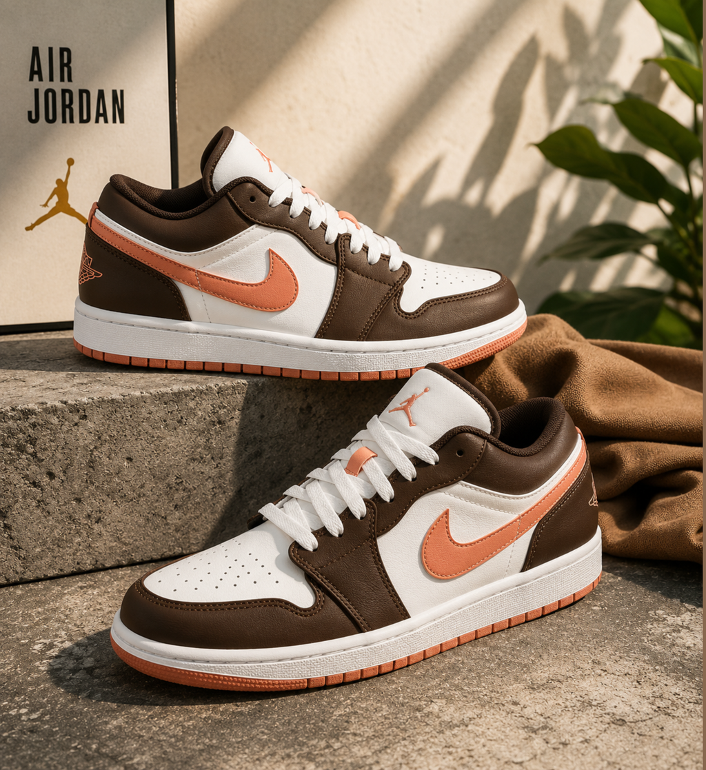 Air Jordan 1 Low White Baroque Brown