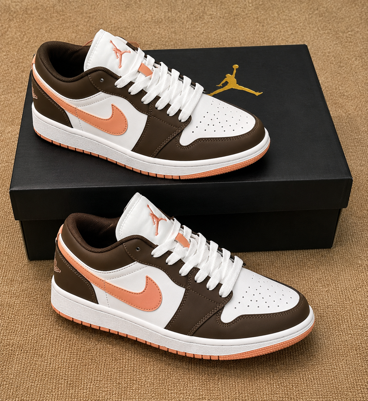Air Jordan 1 Low White Baroque Brown