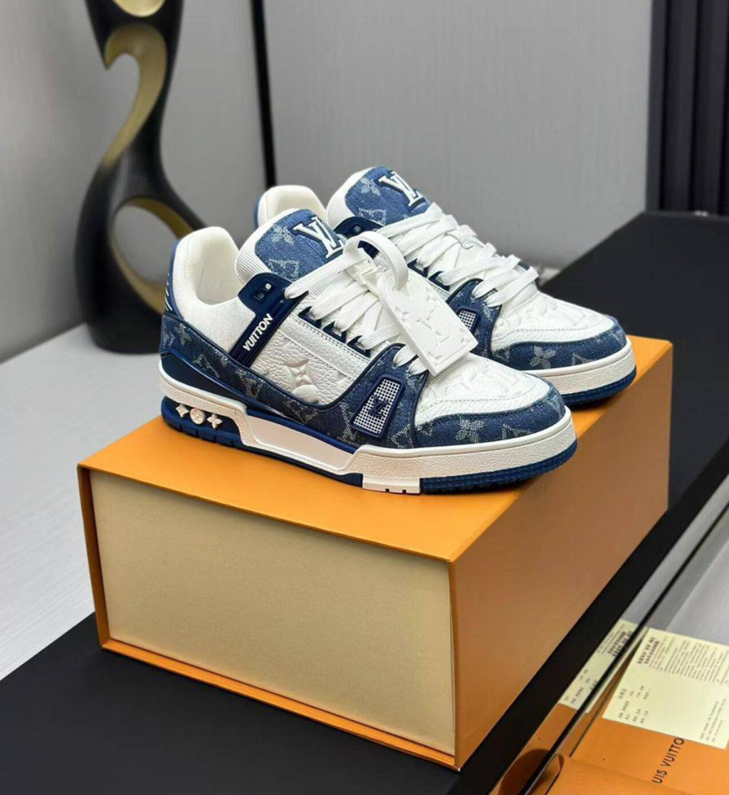 LV Trainer Denim Blue