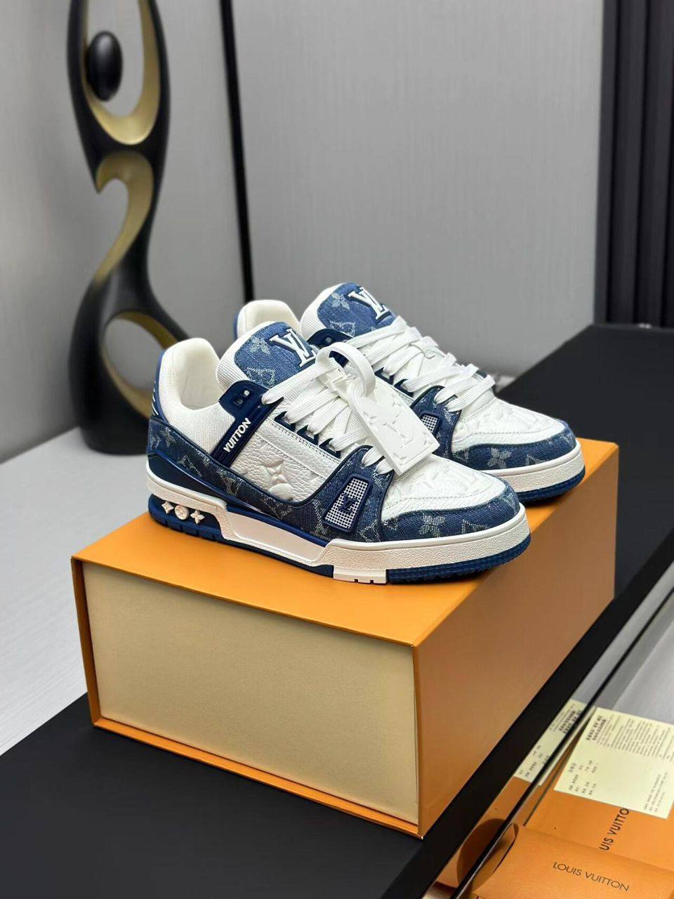 LV Trainer Denim Blue