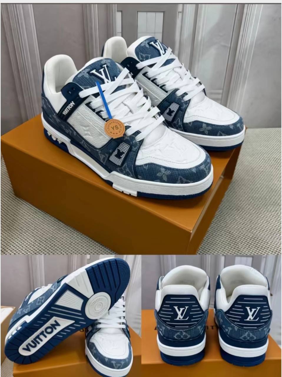 LV Trainer Denim Blue