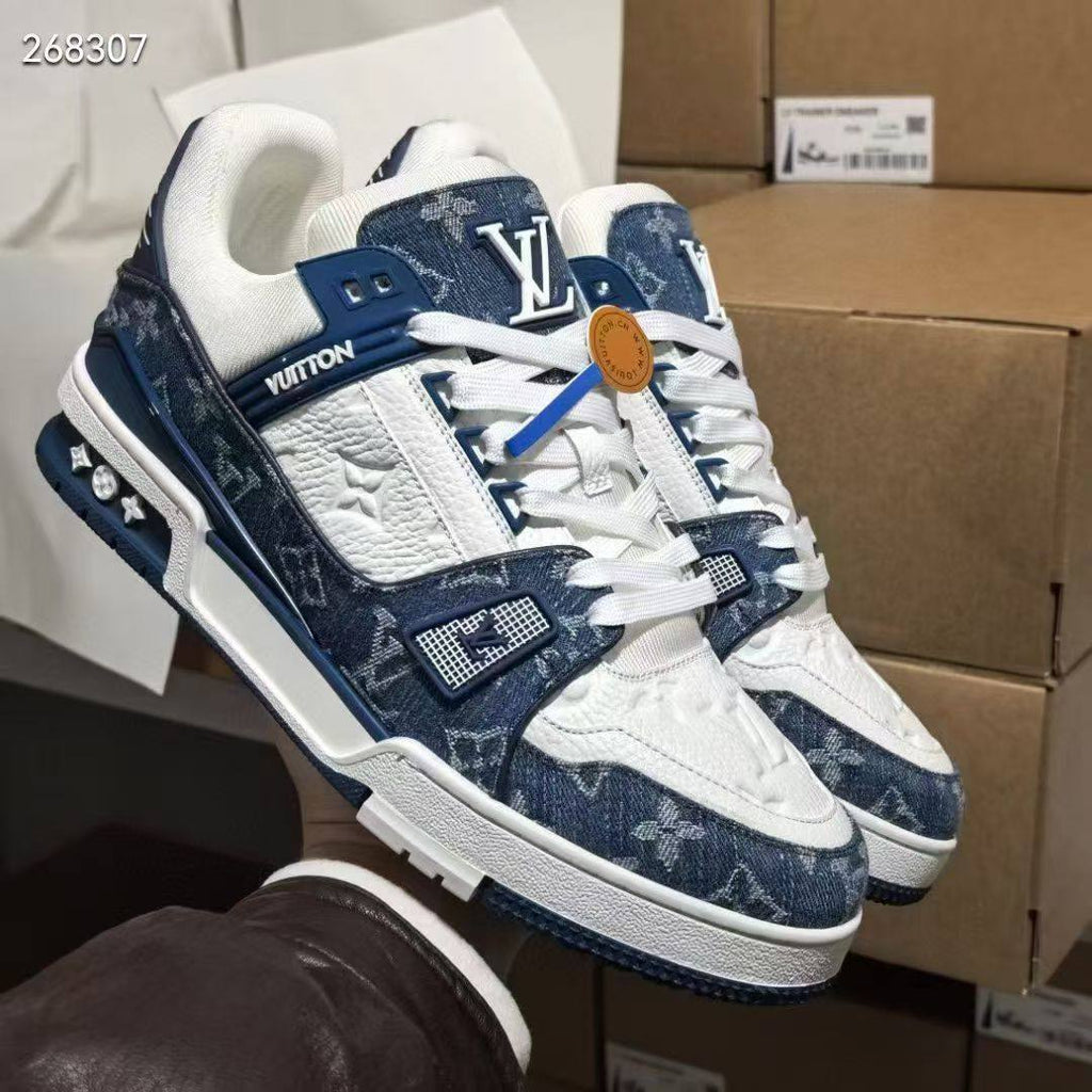 LV Trainer Denim Blue