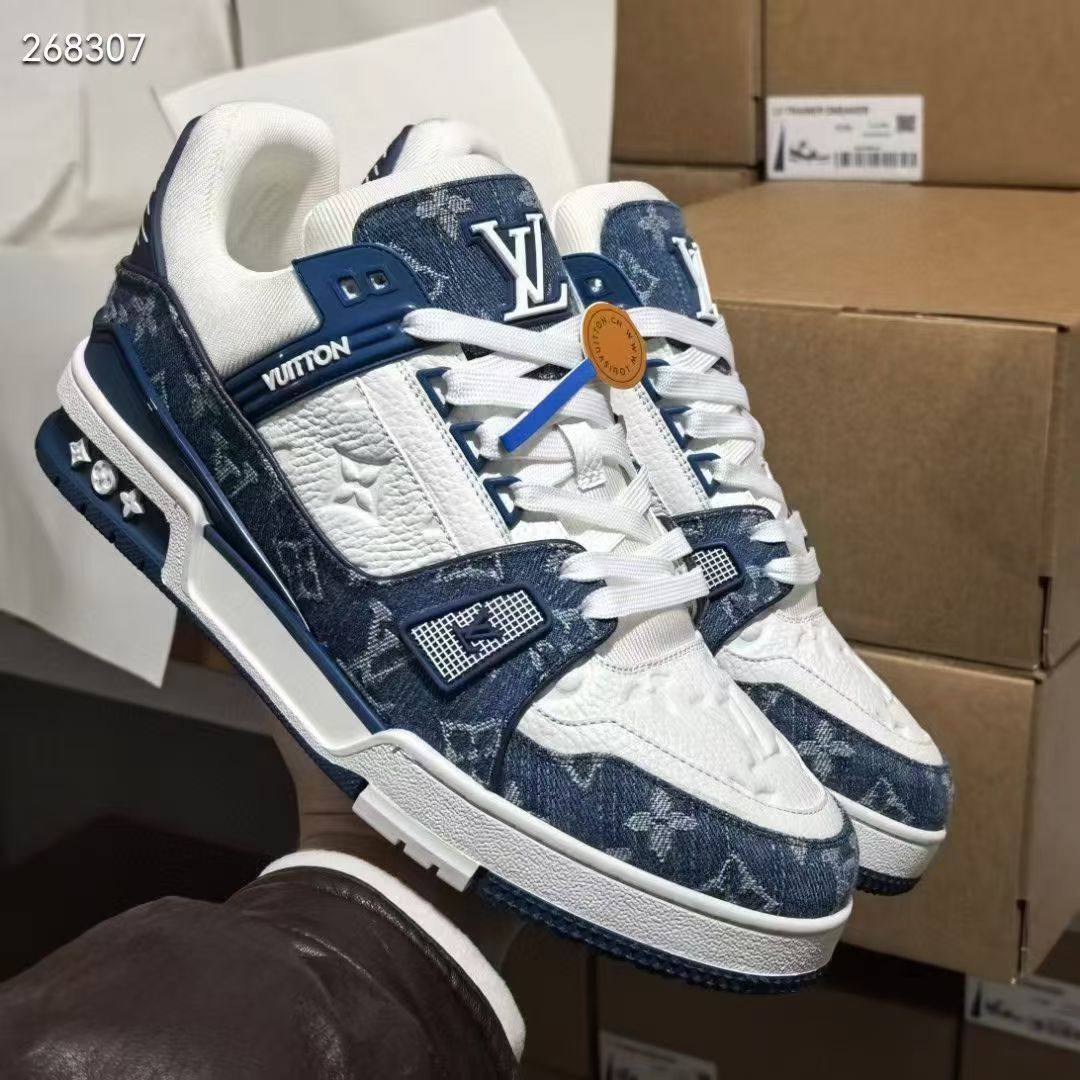 LV Trainer Denim Blue